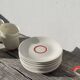 8 Art Deco white Limoges fine porcelain cups
