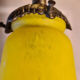 Lamp Dauphin bronze 1920 with tulip signed (Noverdy France) 32x11