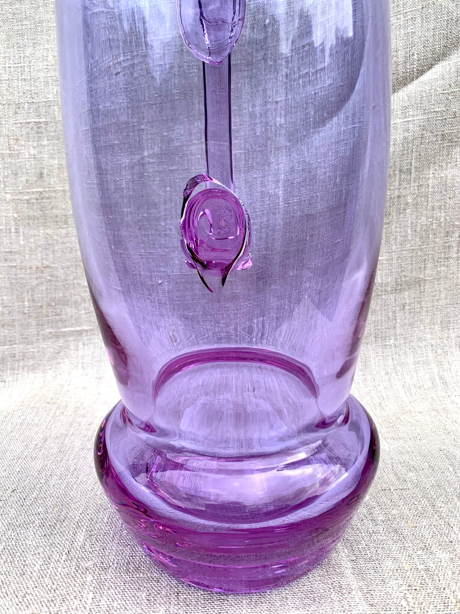 Vintage purple glass pitcher