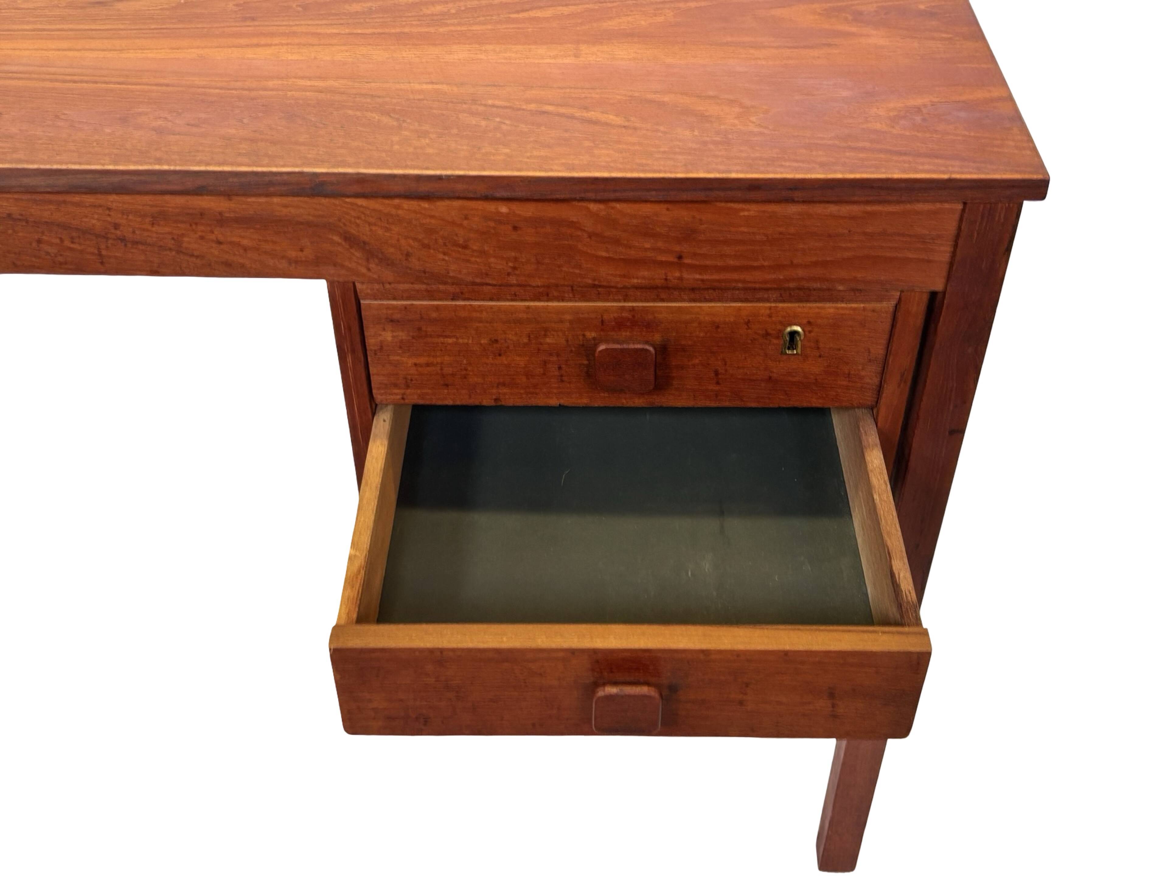 Vintage Danish teak compact Domino Mobler desk, 1960s