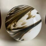 Marbled blown glass globe lampshade
