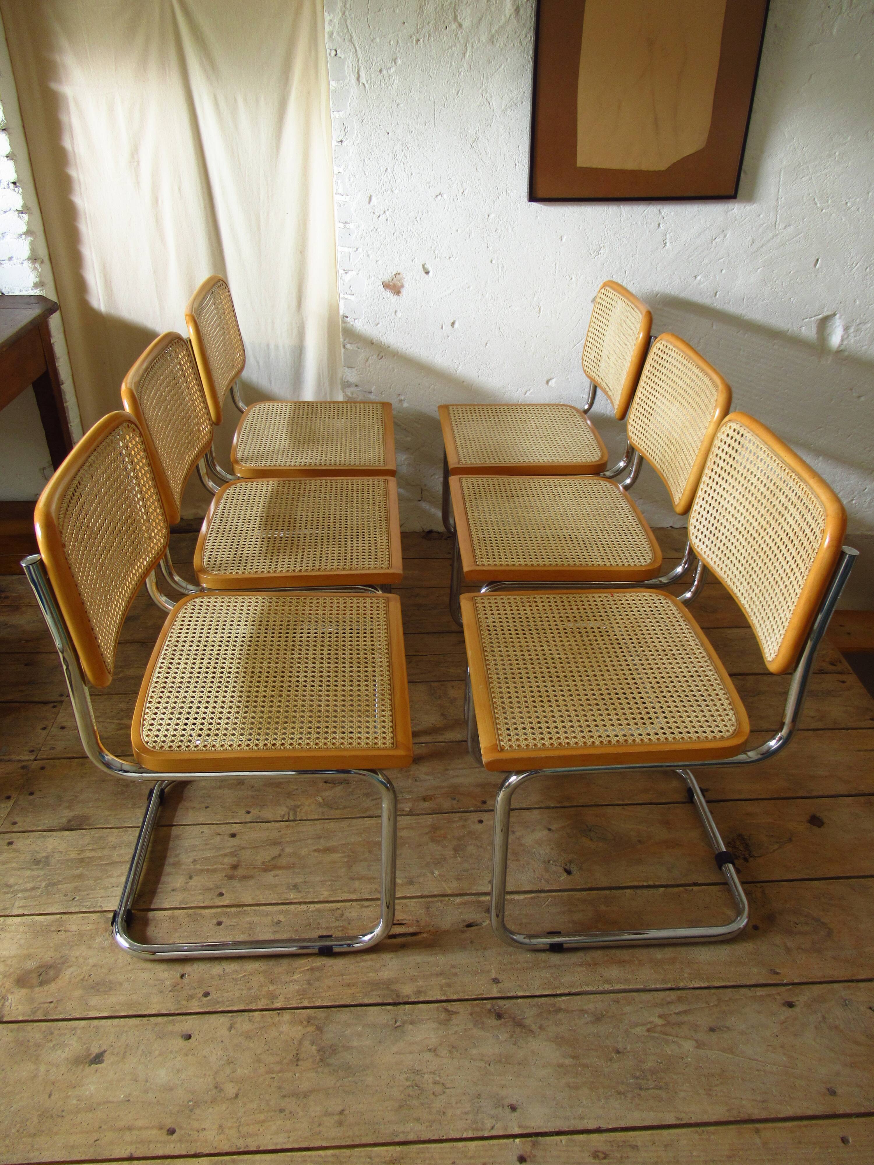 6 chairs by Marcel Breuer