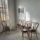 Lot of 6 Josef Kohn curved wood bistro chairs