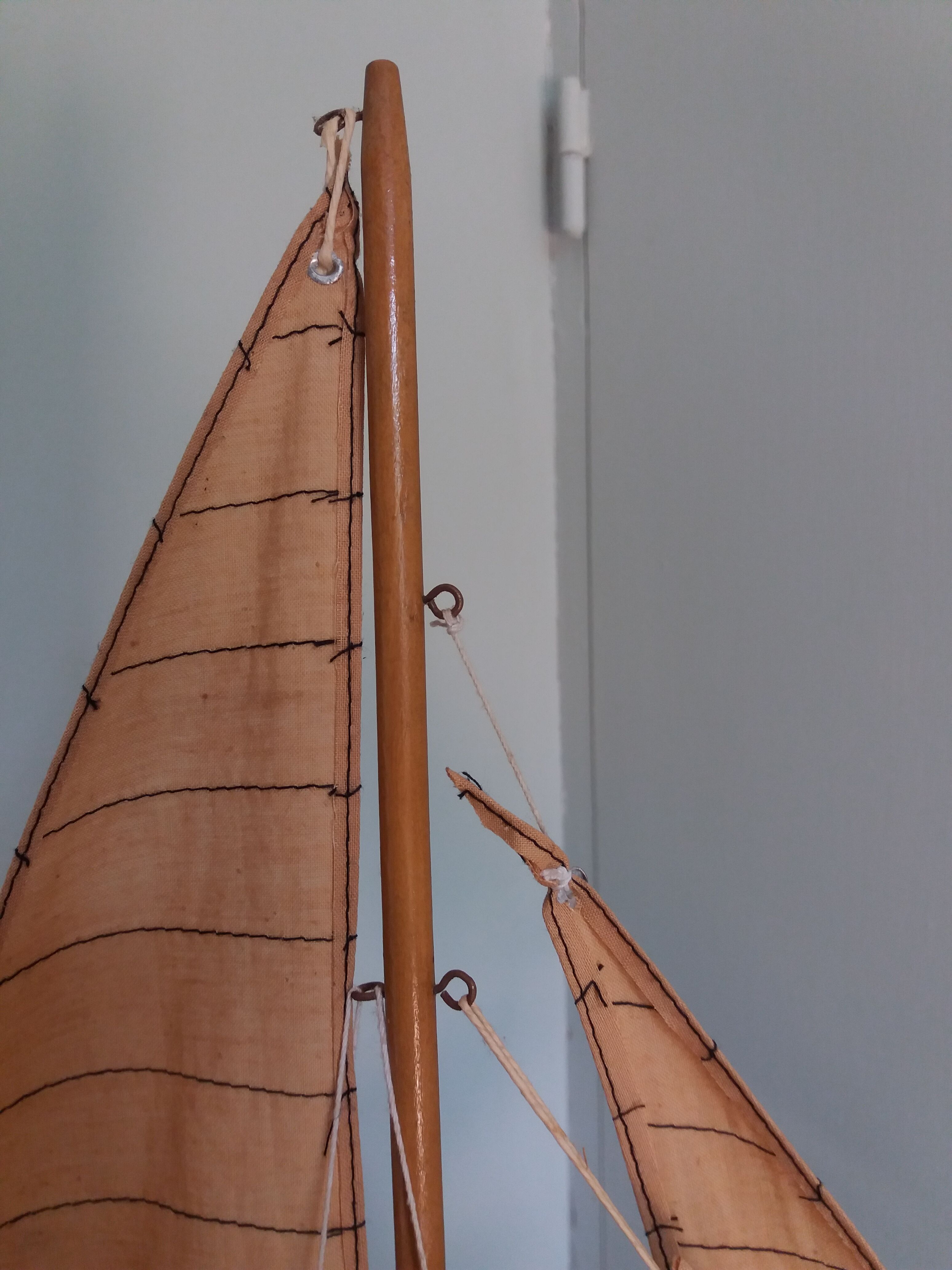 Wooden boat model sailboat