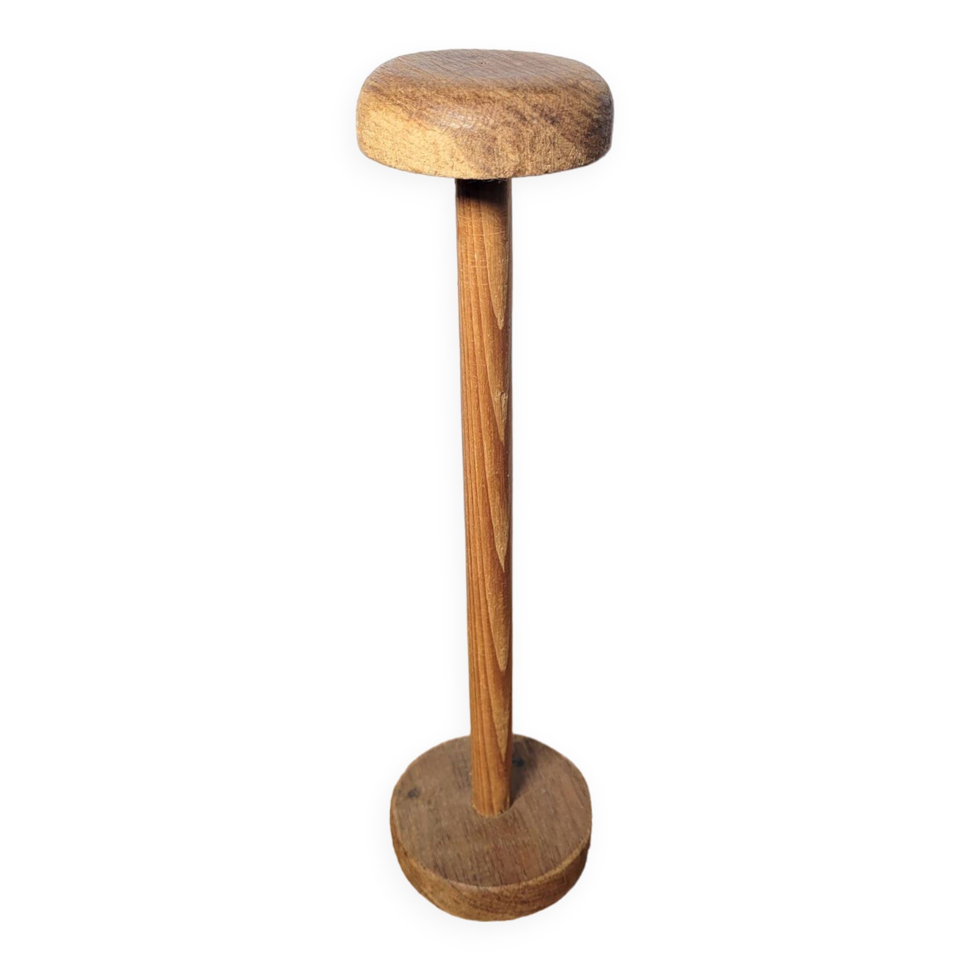 Vintage turned wooden hat rack