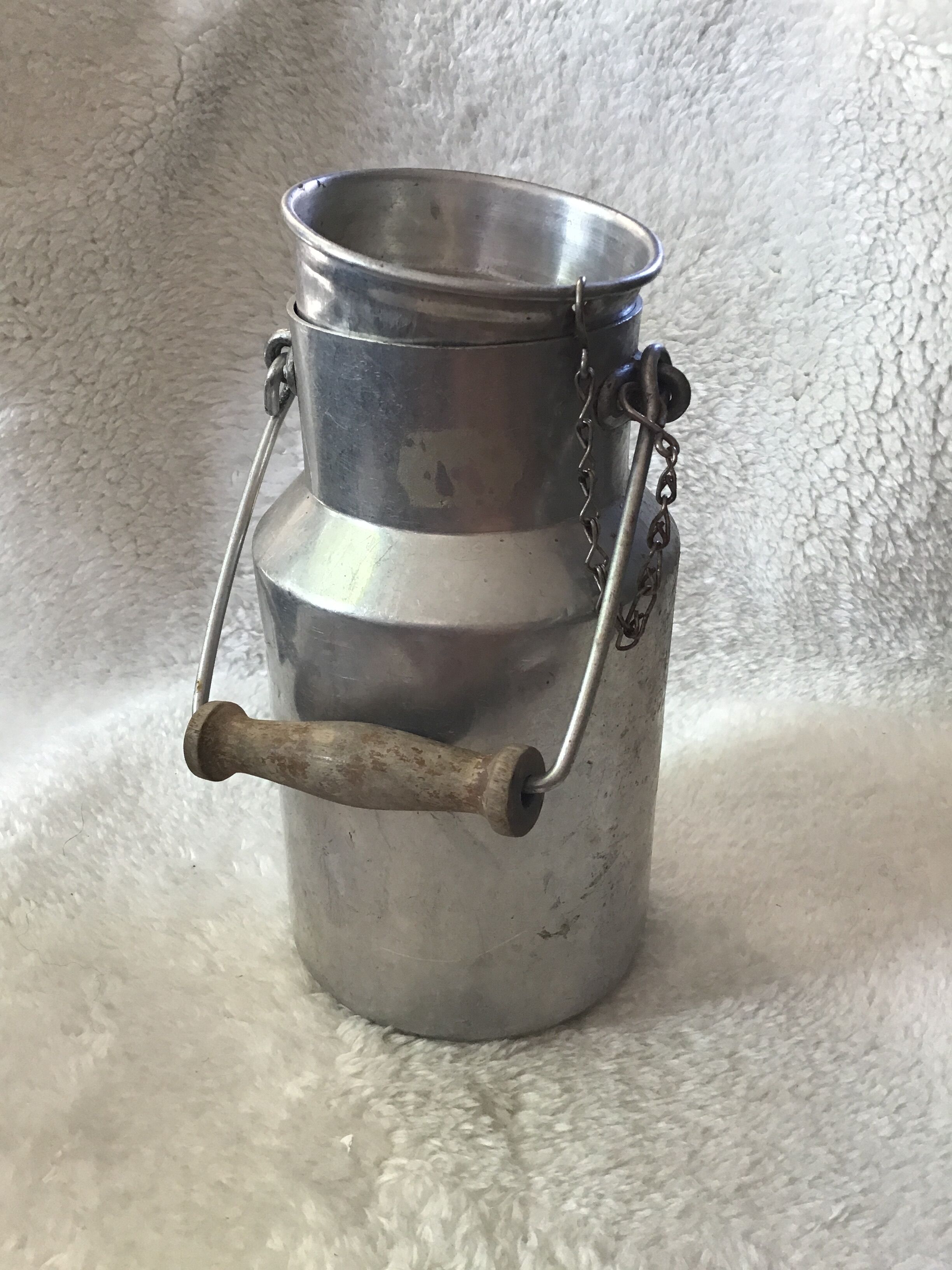 Metal milk jug