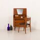 Danish mid century teak chest of drawers with hidden vanity, 1960s