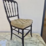 Napoleon III chair in blackened wood, 19th century