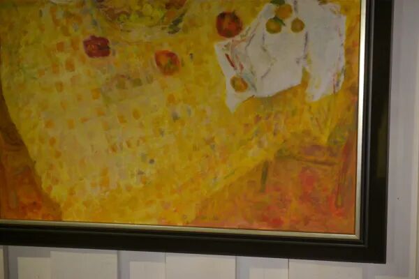 Oil painting on canvas still life post-impressionist The Cherries by L. Thuillier 2000