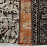 2x11 Brown & Orange Soft Vintage Runner Rug, 64x332Cm SK21437