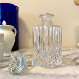 Chiseled glass whiskey decanter