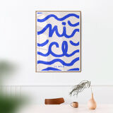Wall poster with waves forming the phrase Nice is Nice