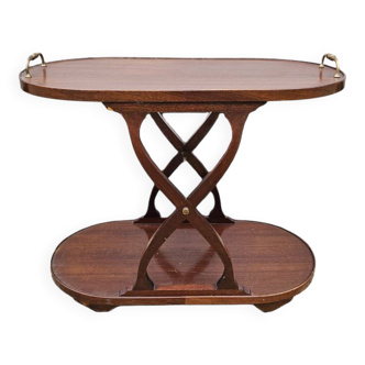 60s Mahogany Rolling Serving Trolley