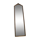 Miroir de pied des années 70 en bois doré  110 x 27 cms