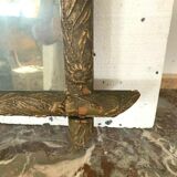 Louis XVI style mirror in wood and patinated stucco XX century 105 X  75cm