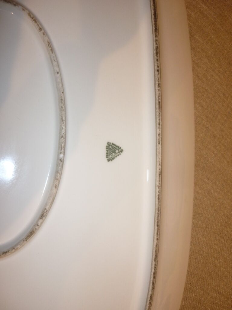 Limoge earthenware dish, Pastoral landscape 51 cm