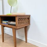 Table de chevet en rotin