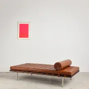 Meridian Barcelona in leather by Mies van der Rohe, Knoll International