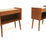 Set of 2 teak bedside tables, Sweden, 1960