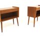 Set of 2 teak bedside tables, Sweden, 1960
