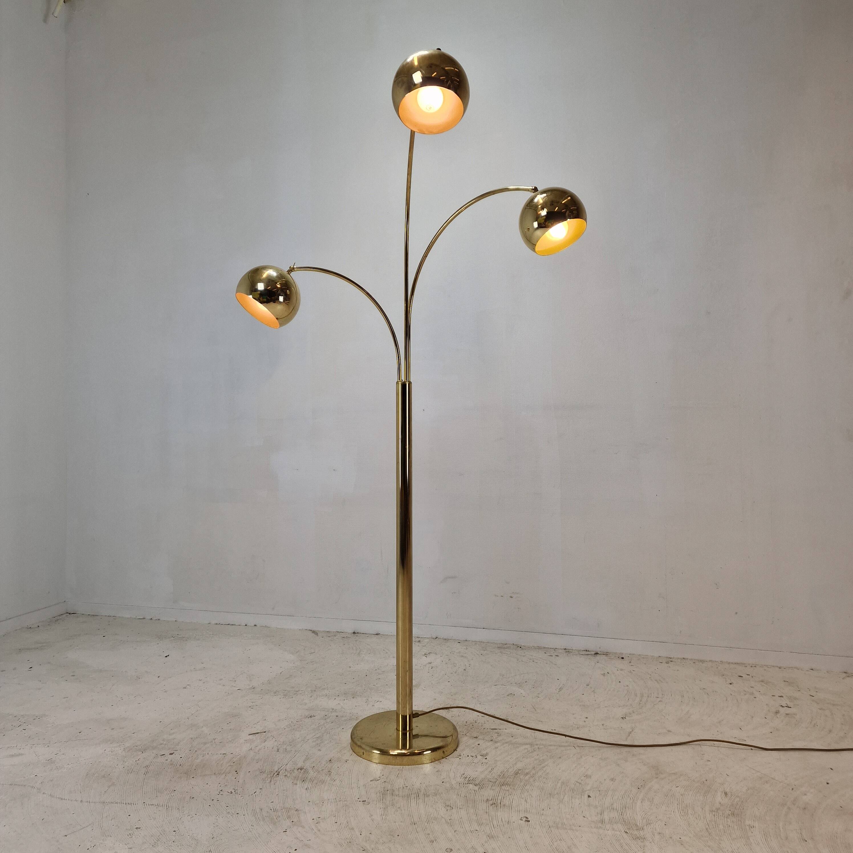 Floor Lamp With Brass, Germany 1970's