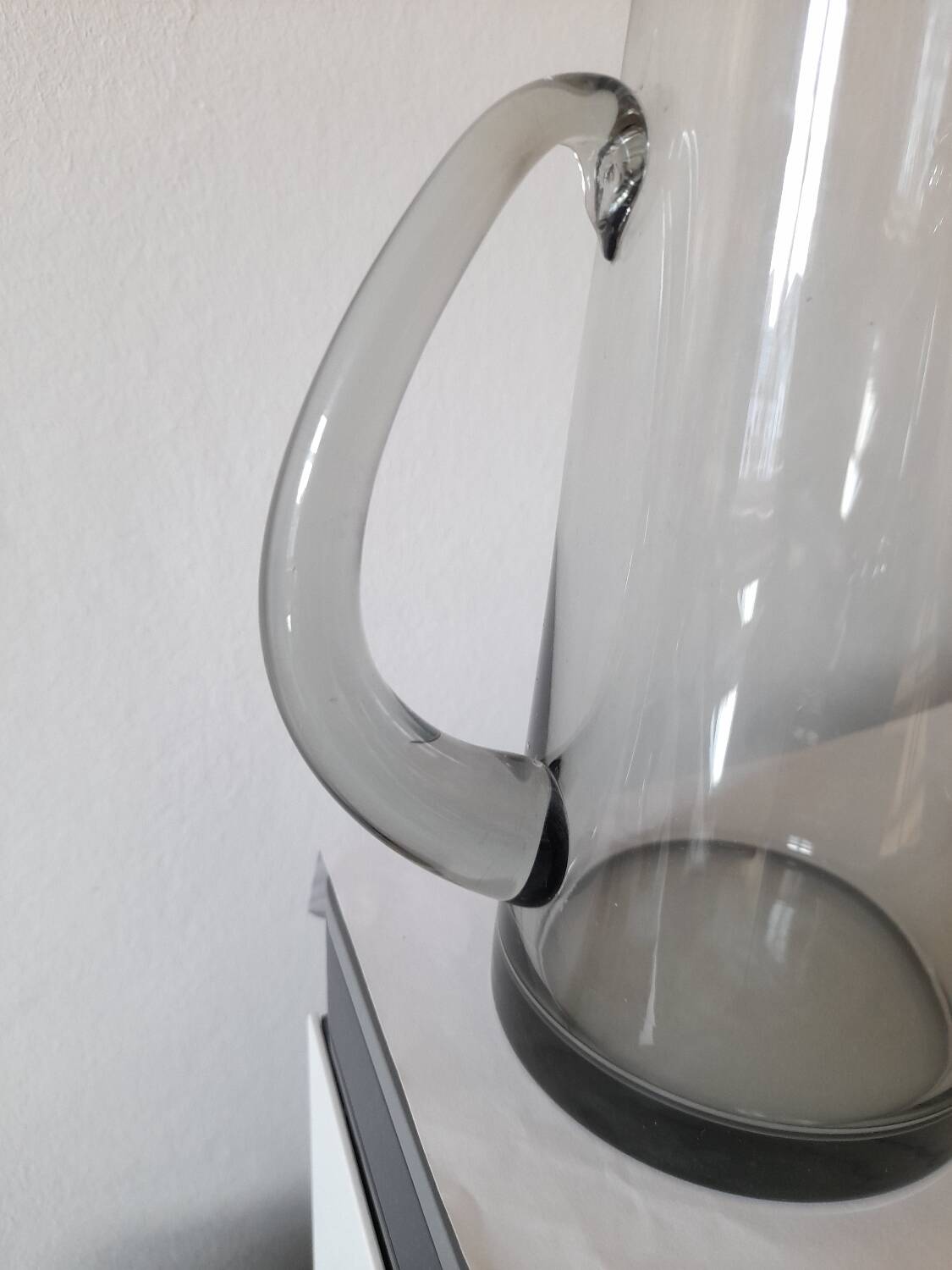 Holmegaard Per Lutken smoked gray glass carafe