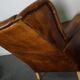 Vintage Dutch leather club armchair