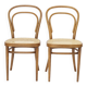 Pair of Vintage Thonet Model 14 Chairs | Radomsko Bentwood Dining Chairs |
