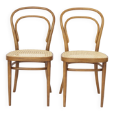 Paire de chaises vintage Thonet modèle 14 | Chaises de salle à manger en bois courbé Radomsko |