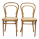 Pair of Vintage Thonet Model 14 Chairs | Radomsko Bentwood Dining Chairs |