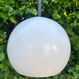 White metal eye ball pendant light by LITA vintage 1970
