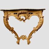 Louis XV style console in natural wood 19th century
