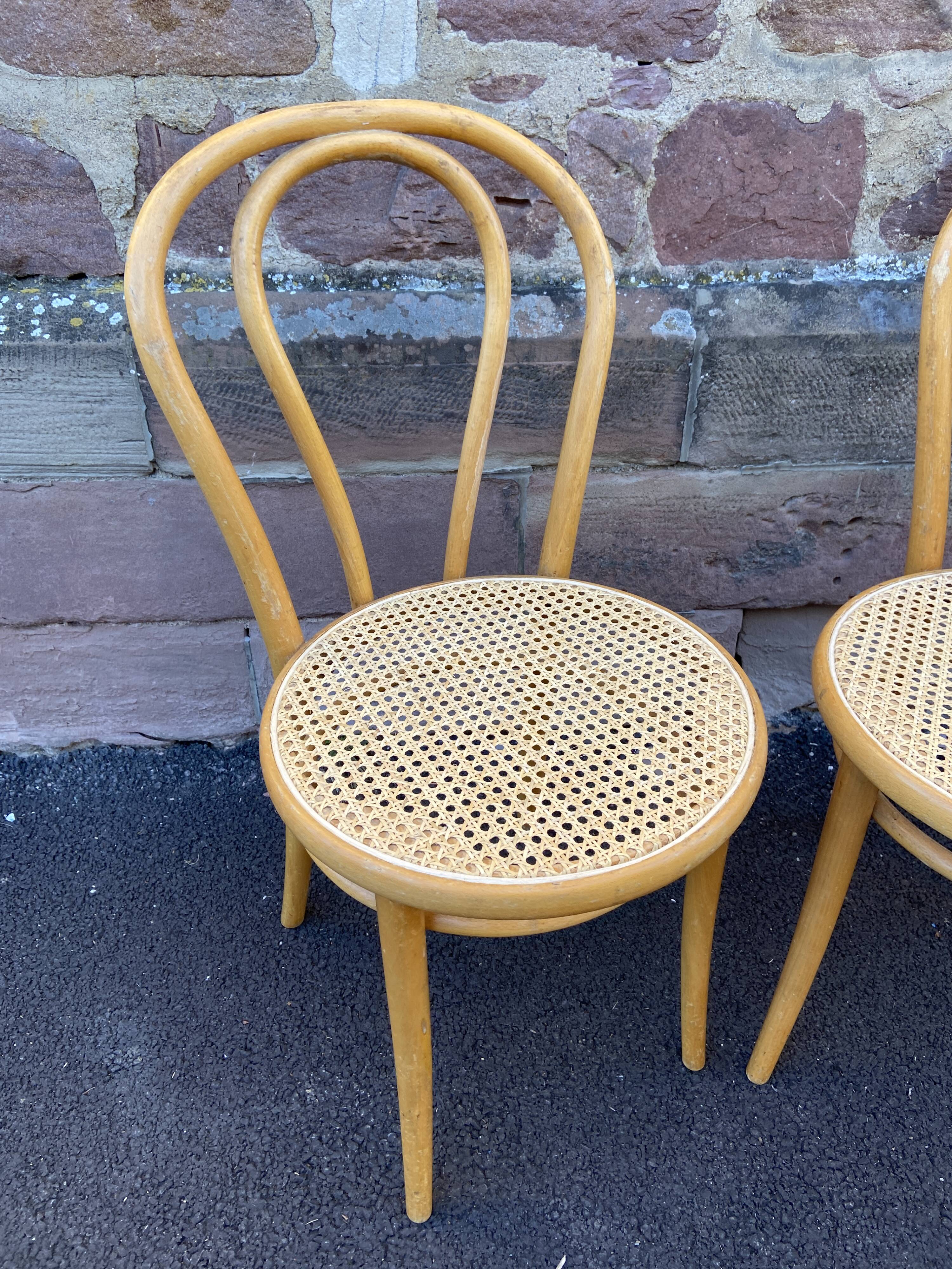 Pair of vintage bistro coffee chairs