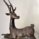 Solid bronze deer 20kg (1979), with period sales certificate.
