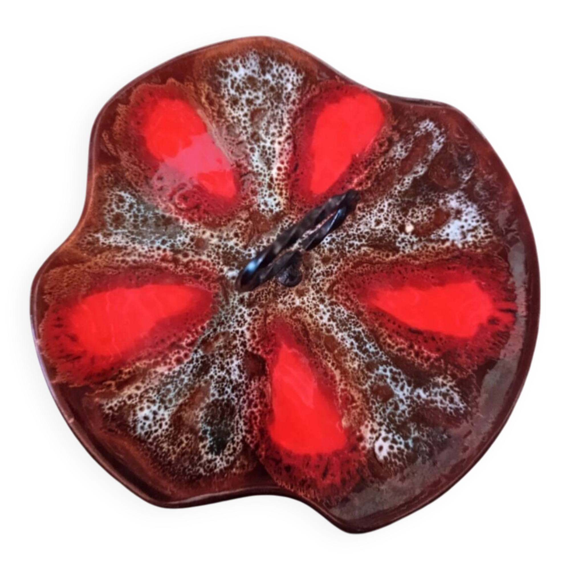 Cheese service Vallauris | Glazed volcanic red ceramic