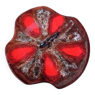 Cheese service Vallauris | Glazed volcanic red ceramic