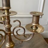 Pair of old brass candlesticks