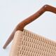 Niels Otto Moller model 66 armchairs teak and paper cord Denmark 1974