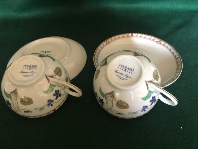2-cup set, Limoges Porcelain, Havilland