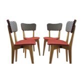 Set de 4 chaises vintage