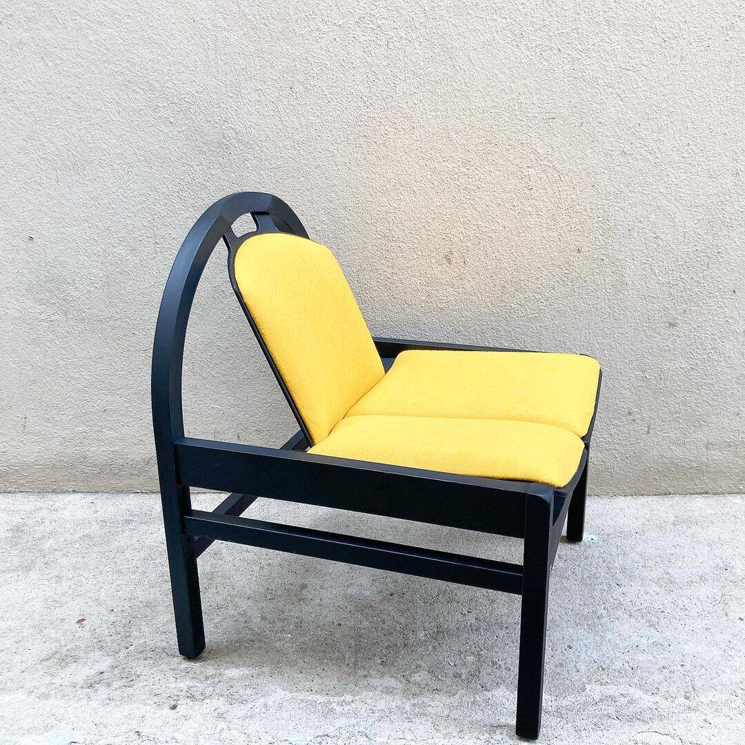 Yellow armchair model Argos by Baumann