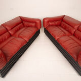 Pair of Strato sofas by Giovanni Offredi for Saporiti, 1970