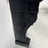 Cheminée Napoléon III a pieds griffes en marbre noir XIX siècle