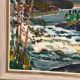 Original Swedish Oil On Panel – “Forsande Vatten” By Paul Sahlin