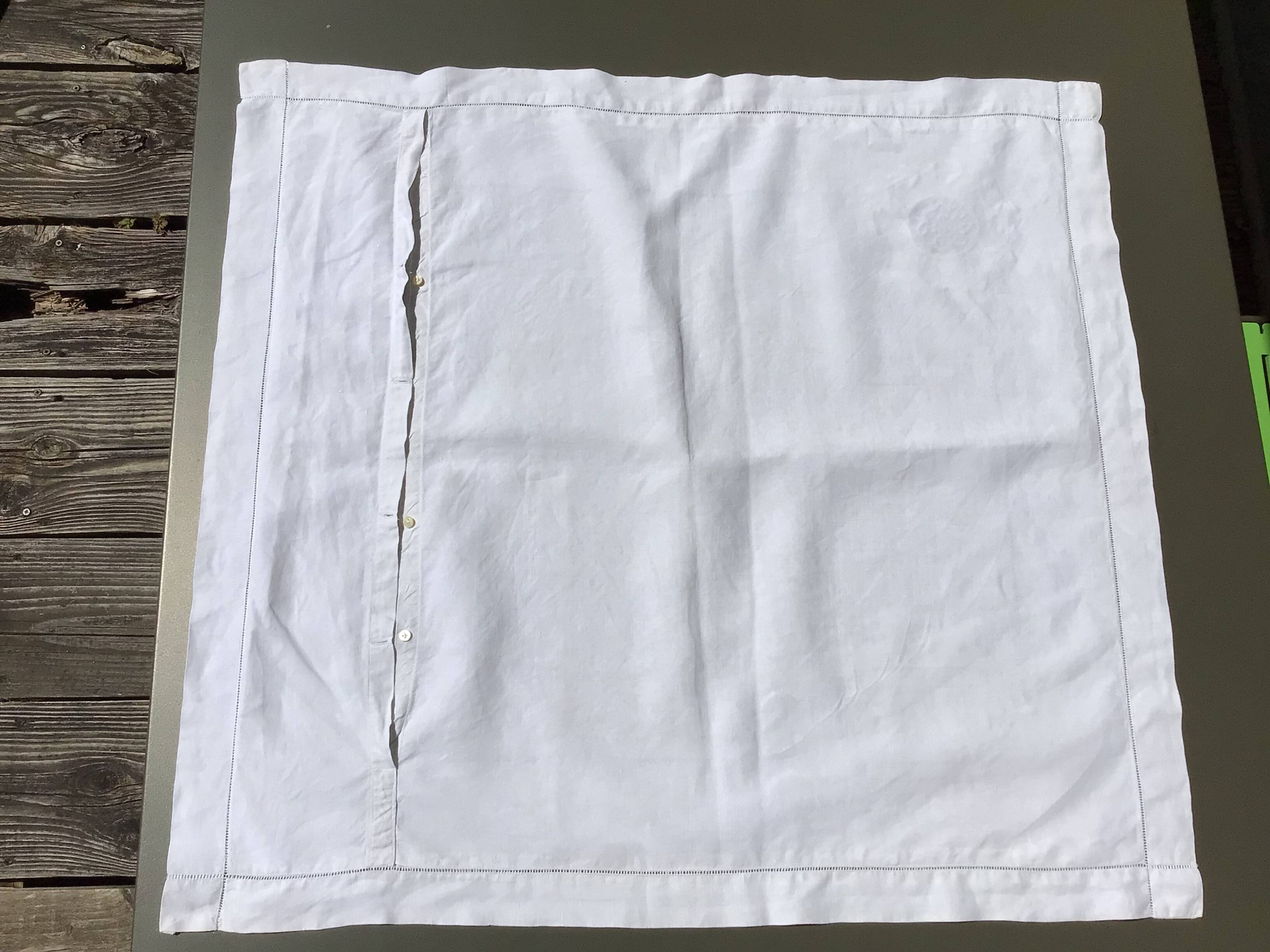 Fine linen round crocheted openwork mini day pillowcase