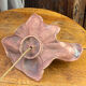 Table lamp, rose gold foliage