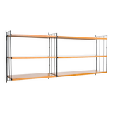 Etagère String années 60, étagères en noyer