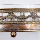 Louis XVI oval centerpiece in silver metal - 19th century