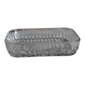 Molded glass ramekin / butter dish