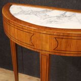Console demi-lune de style Louis XVI italien du XXe siècle